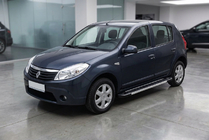 Dacia Sandero 2007-2013 рр. Бокові пороги RedLine V1 (2 шт., Алюміній) фото 1