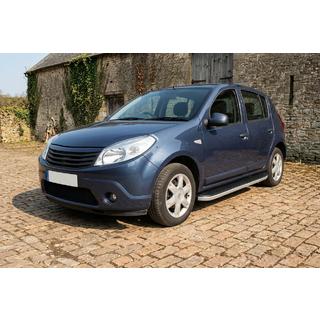 Бокові пороги Tayga (2 шт., Алюміній) Dacia Sandero 2007-2013 рр. фото 1