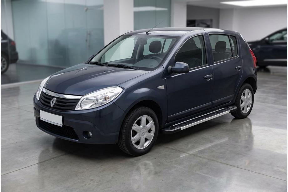 Renault Sandero 2007-2013 рр. Бокові пороги RedLine V1 (2 шт., Алюміній) Image