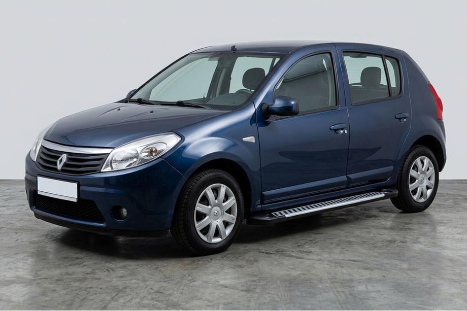Renault Sandero 2007-2013 рр. Бокові пороги Line (2 шт., Алюміній) Image