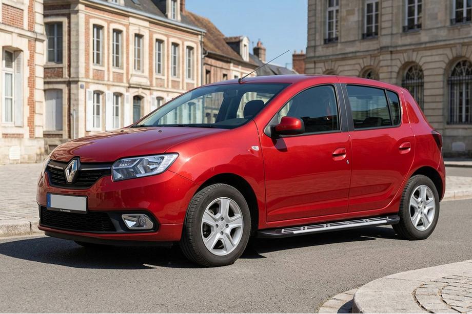 Dacia Sandero 2013-2020 рр. Бокові пороги Sunrise (2 шт., Алюміній) Image
