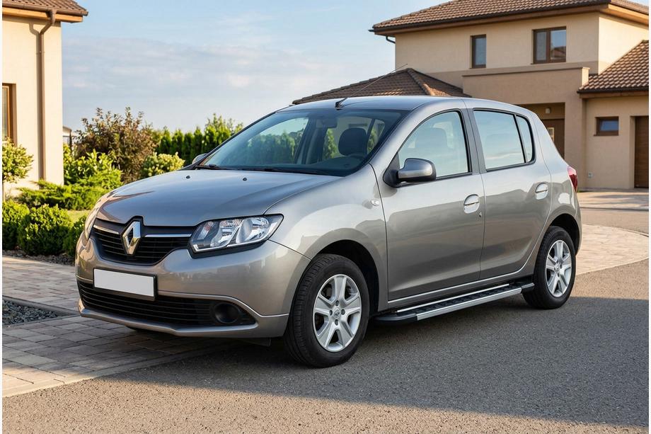 Dacia Sandero 2013-2020 рр. Бокові пороги RedLine V1 (2 шт., Алюміній) Image