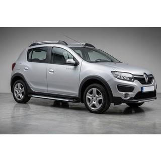 Бокові пороги Line (2 шт., Алюміній) Dacia Sandero 2013-2020 рр. фото 1