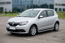 Dacia Sandero 2013-2020 рр. Бокові пороги Tayga (2 шт., Алюміній) фото 1