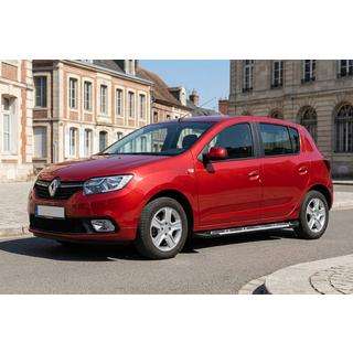 Бокові пороги Sunrise (2 шт., Алюміній) Renault Sandero 2013-2022 рр. фото 1