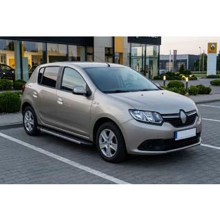Бокові пороги Duru (2 шт., Алюміній) Renault Sandero 2013-2022 рр. фото 1