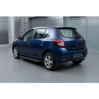 Бокові пороги Bosphorus Black (2 шт., Алюміній) Renault Sandero 2013-2022 рр. фото 1