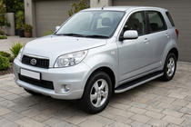 Daihatsu Terios 2006-2017 рр. Бокові пороги Tayga Grey (2 шт., алюміній) фото 1