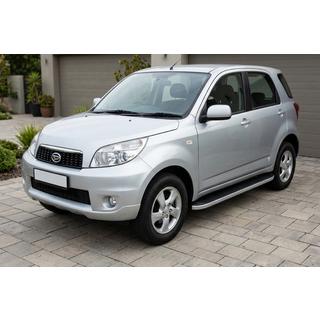Бокові пороги Tayga Grey (2 шт., алюміній) Daihatsu Terios 2006-2017 рр. фото 1