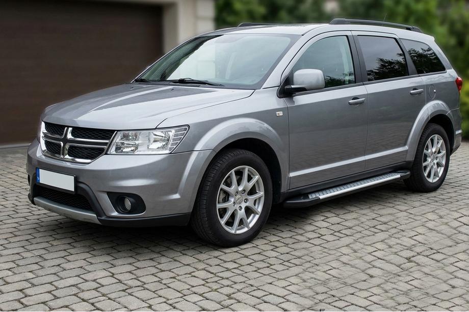Dodge Journey 2008-2020 рр. Бокові пороги Allmond Grey (2 шт., алюміній) Image