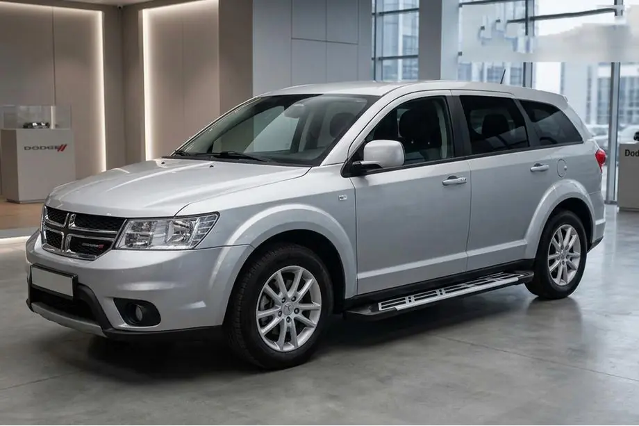 Dodge Journey 2008-2020 рр. Бокові пороги Sunrise (2 шт., алюміній)