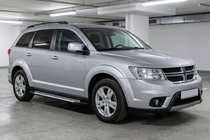 Dodge Journey 2008-2020 рр. Бокові пороги Line (2 шт., алюміній) фото 1