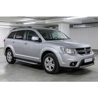 Бокові пороги Line (2 шт., алюміній) Dodge Journey 2008-2020 рр. фото 1