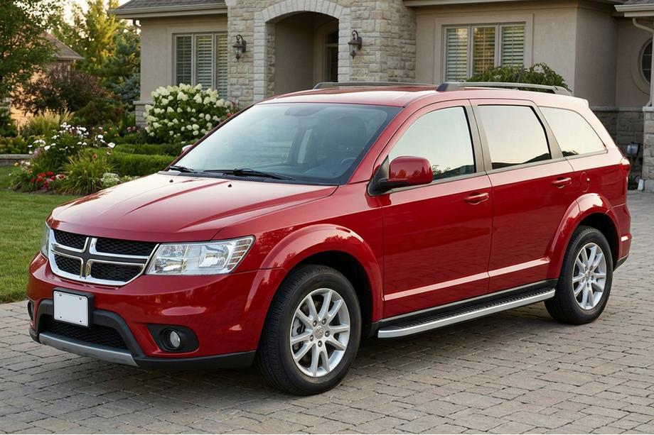 Dodge Journey 2008-2020 рр. Бокові пороги Tayga Grey (2 шт., алюміній) Image