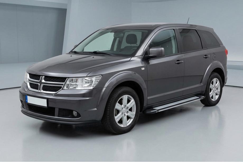 Dodge Journey 2008-2020 рр. Бокові пороги Rainbow (2 шт., алюміній) Image