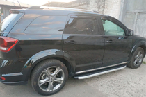 Dodge Journey 2008-2020 рр. Бокові пороги Fullmond (2 шт., алюміній) фото 6