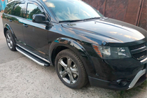 Dodge Journey 2008-2020 рр. Бокові пороги Fullmond (2 шт., алюміній) фото 1
