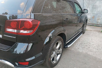 Dodge Journey 2008-2020 рр. Бокові пороги Fullmond (2 шт., алюміній) фото 9