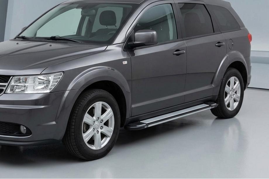 Fiat Freemont 2011-2016 рр. Бокові пороги Rainbow (2 шт., Алюміній) Image