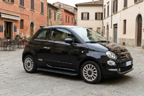 Fiat 500/500L 2013-2022 рр. Бокові пороги Bosphorus Black (2 шт., Алюміній) фото 1