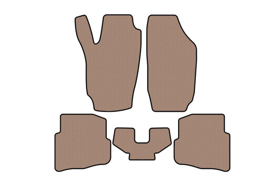 Seat Ibiza 2002-2009 рр. Гумові килимки Carsuit (Бежевий) Фото 1