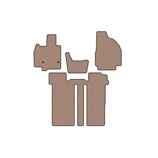 Гумові килимки Carsuit (2 ряди, 6-ти місний, бежевий) фото 1
