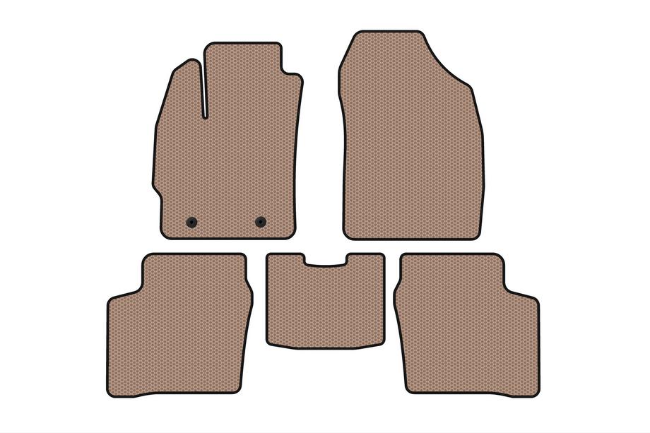 Toyota Prius 2003-2009 рр. Гумові килимки Carsuit (LB, бежевий) Фото 1