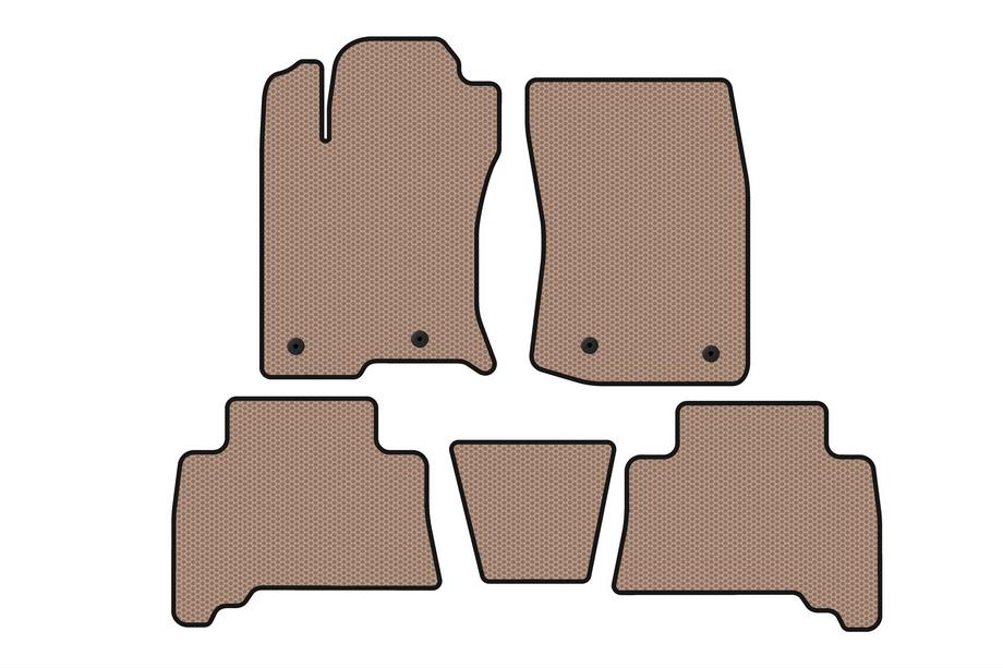Toyota 4Runner 2009-2024 рр. Гумові килимки Carsuit (2009-2014, бежевий) Фото 1