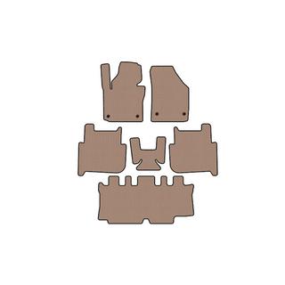 Гумові килимки Carsuit (3 ряди, 2006-2010, 7-ми місний, бежевий) Volkswagen Touran 2003-2010 рр. фото 1