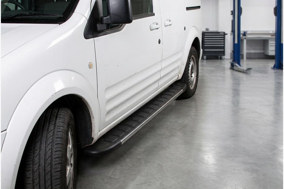 Ford Connect 2006-2009 рр. Бокові пороги Duru (2 шт., алюміній) Image