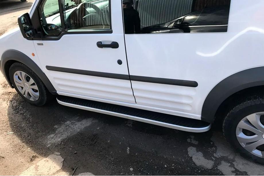 Ford Connect 2006-2009 рр. Бокові пороги Tayga (2 шт., Алюміній) Стандартна база Фото 2