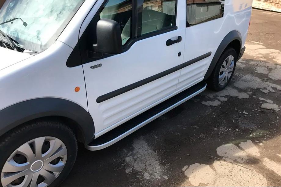 Ford Connect 2010-2013 рр. Бокові пороги Tayga (2 шт., Алюміній) Максі база Фото 3