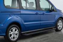 Ford Connect 2014-2021 рр. Бокові пороги Allmond Black (2 шт., алюміній) фото 1
