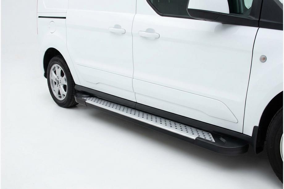 Ford Connect 2014-2021 рр. Бокові пороги Allmond Grey (2 шт., алюм) Image