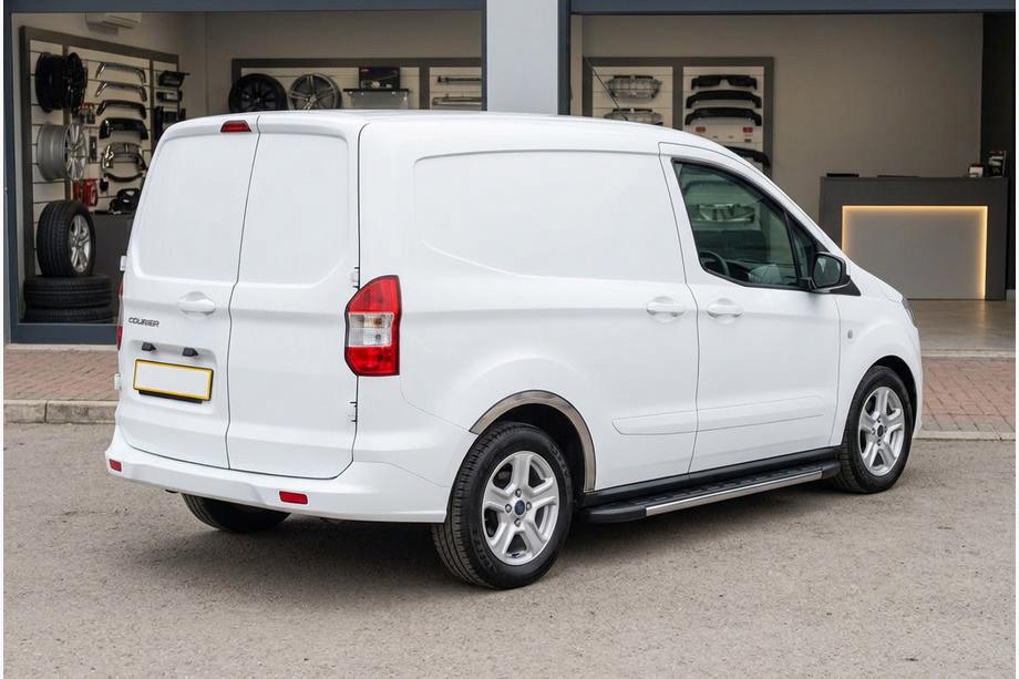 Ford Courier 2014-2023 рр. Бокові пороги Duru (2 шт., алюміній) Image