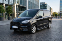 Ford Courier 2014-2023 рр. Бокові пороги Allmond Black (2 шт., алюміній) фото 1