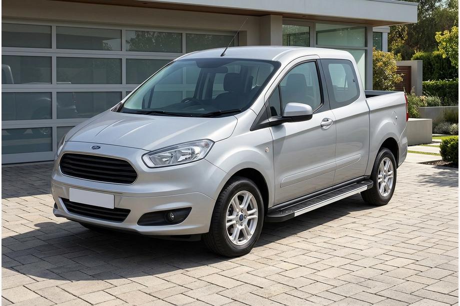 Ford Courier 2014-2023 рр. Бокові пороги RedLine V1 (2 шт., алюміній) Image