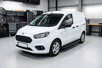 Ford Courier 2014-2023 рр. Бокові пороги Bosphorus Black (2 шт., Алюміній) фото 1