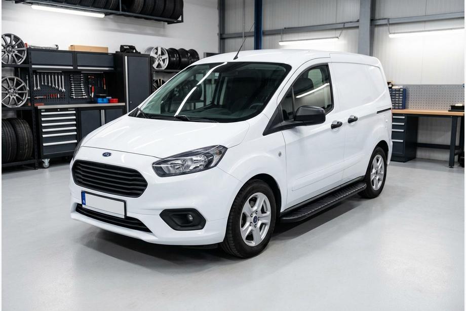 Ford Courier 2014-2023 рр. Бокові пороги Bosphorus Black (2 шт., Алюміній) Image