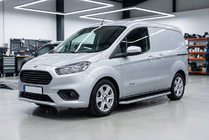 Ford Courier 2014-2023 рр. Бокові пороги Tayga Grey (2 шт., алюміній) фото 1