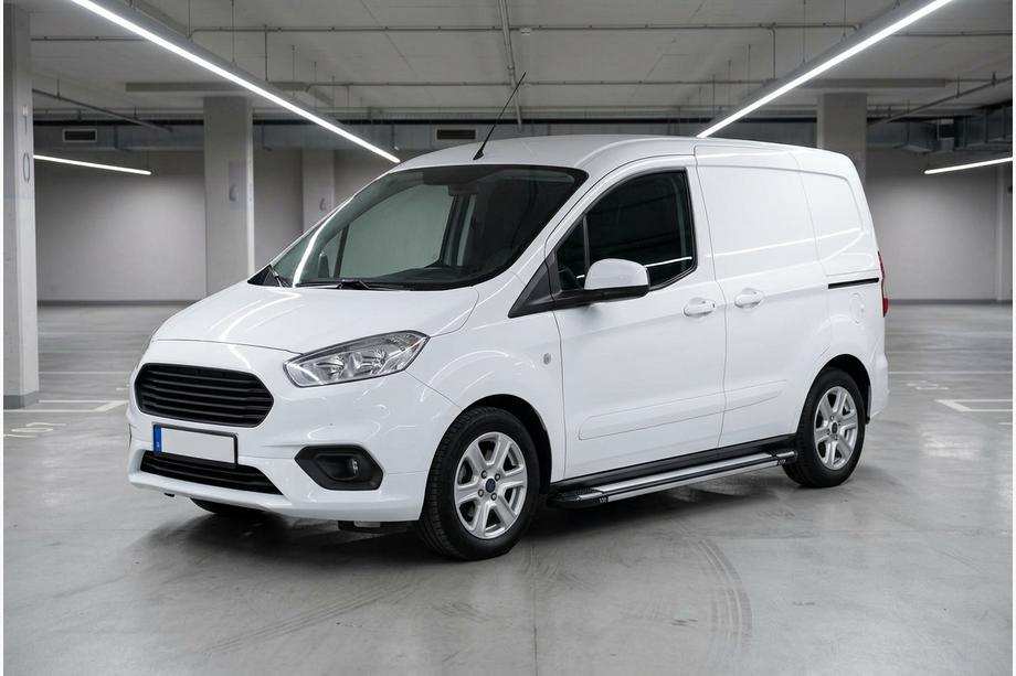 Ford Courier 2014-2023 рр. Бокові пороги Rainbow (2 шт., алюміній) Image