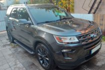 Ford Explorer 2011-2019 рр. Бокові пороги Allmond Black (2 шт., алюміній) фото 1