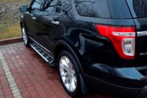 Ford Explorer 2011-2019 рр. Бокові пороги Sunrise (2 шт., Алюміній) фото 3