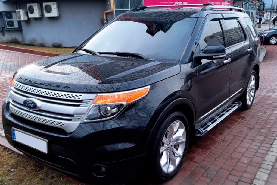 Ford Explorer 2011-2019 рр. Бокові пороги Sunrise (2 шт., Алюміній) Image