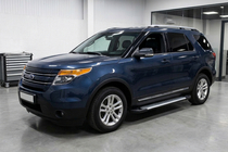 Ford Explorer 2011-2019 рр. Бокові пороги Line (2 шт., Алюміній) фото 1