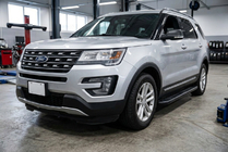 Ford Explorer 2011-2019 рр. Бокові пороги Bosphorus Black (2 шт., Алюміній) фото 1