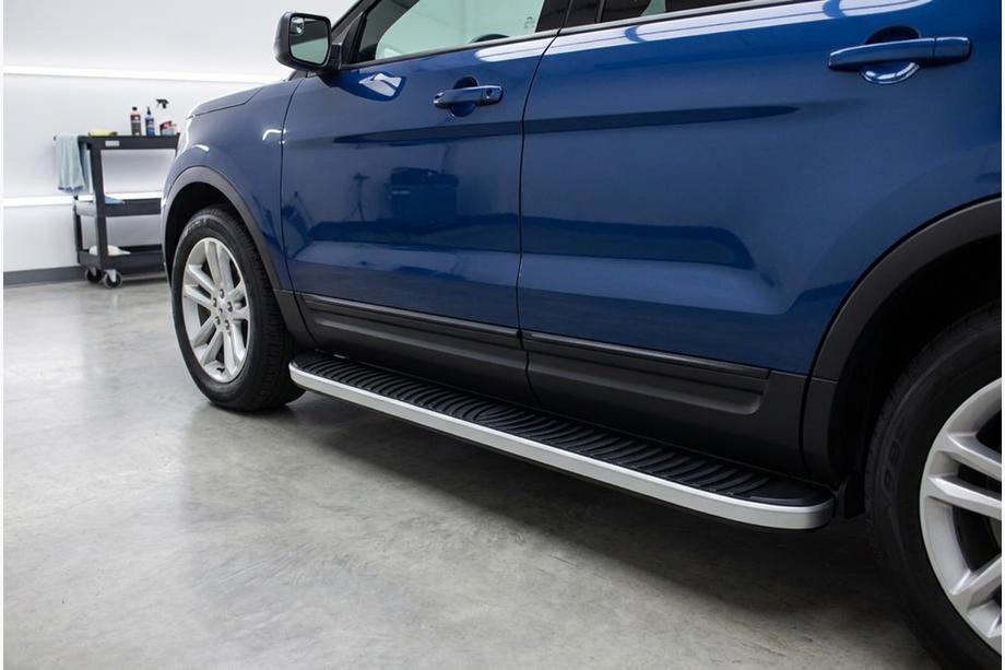 Ford Explorer 2011-2019 рр. Бокові пороги Tayga Grey (2 шт., алюміній) Image