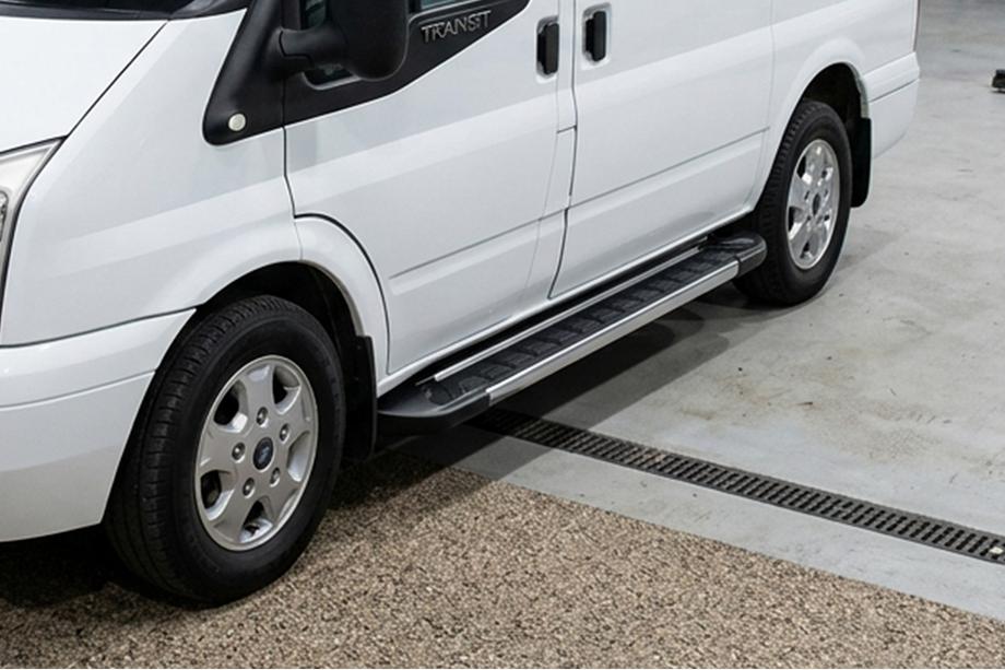 Ford Transit 2000-2014 рр. Бокові пороги RedLine V1 (2 шт., Алюміній) Image