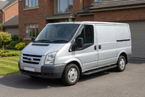 Ford Transit 2000-2014 рр. Бокові пороги Bosphorus Black (2 шт., Алюміній) фото 1