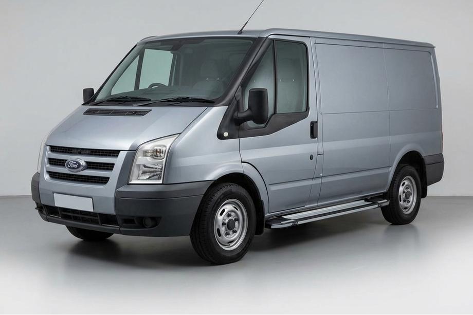 Ford Transit 2000-2014 рр. Бокові пороги Rainbow (2 шт., Алюміній) Image